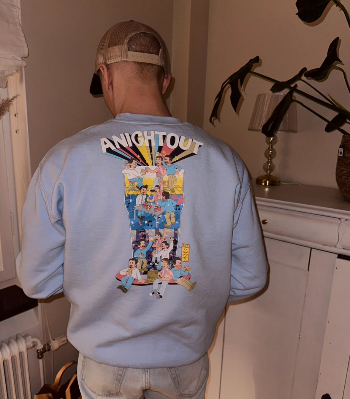 "ANIGHTOUT" CREWNECK