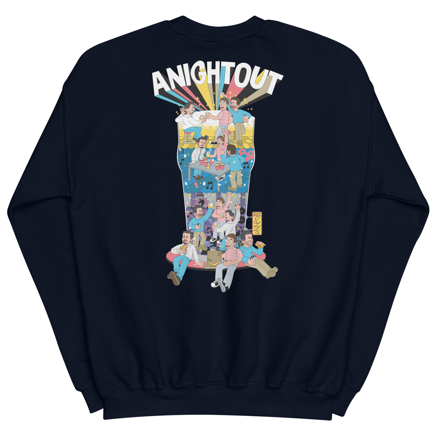 "ANIGHTOUT" CREWNECK